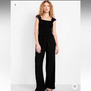 NWT Gap High Waisted Linen Blend Wide Leg Pants Size M